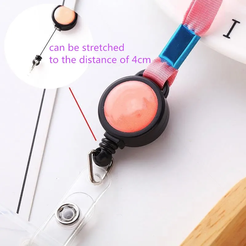 Мультфильм милый прозрачный ID значка чехол держатель для карт с шнурком животные