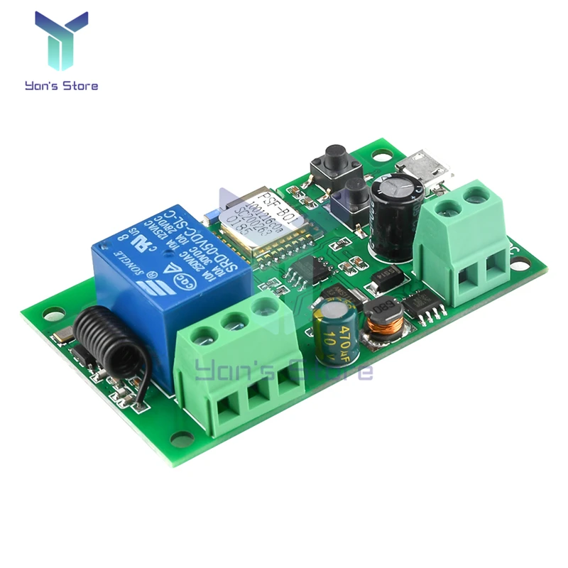 

USB 5V DC7-32V 1/2/4 Way WIFI Wireless Remote Control Relay Switch Module 433MHZ Radio Frequency Remote Control Smart Home