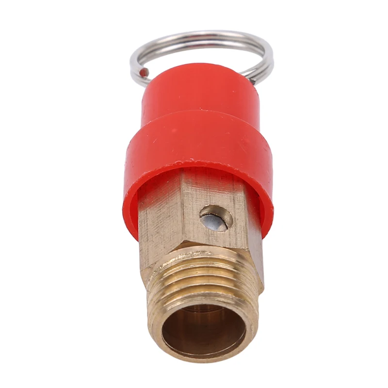 

G1/4 Air Compressor Relief Valve Red Hat Hand Pulls The Safety Valve 1.5cm Diameter For Pipes / Pressure Vessels