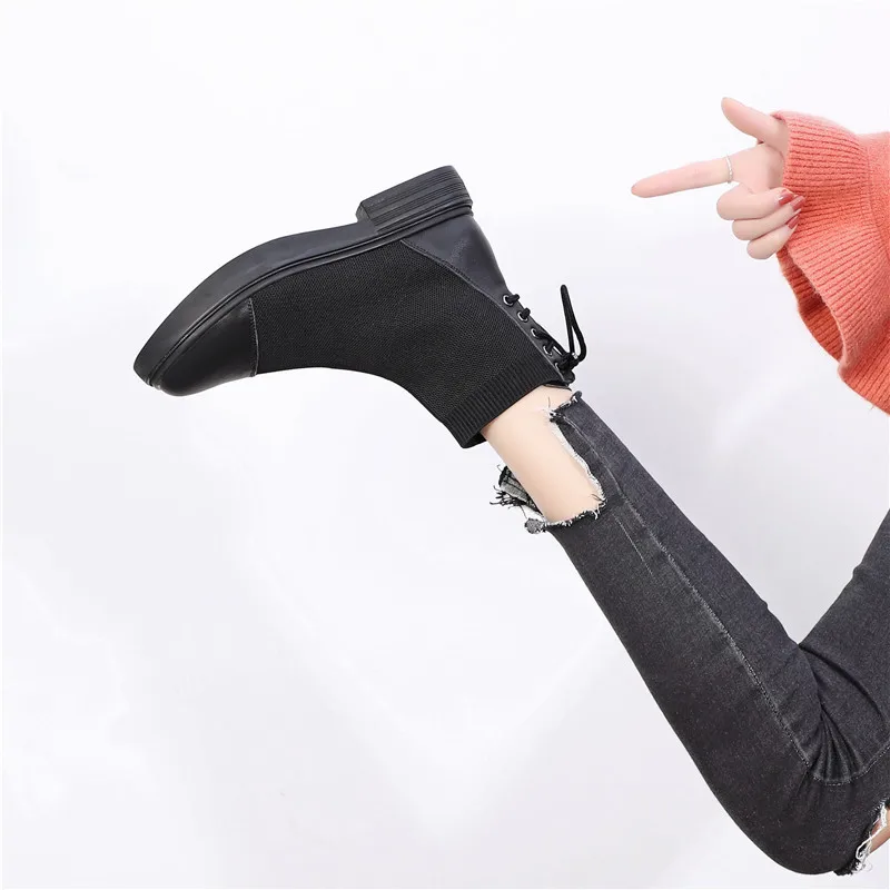 Женские ботинки для отдыха винтажные ботильоны с острым носком и сеточкой