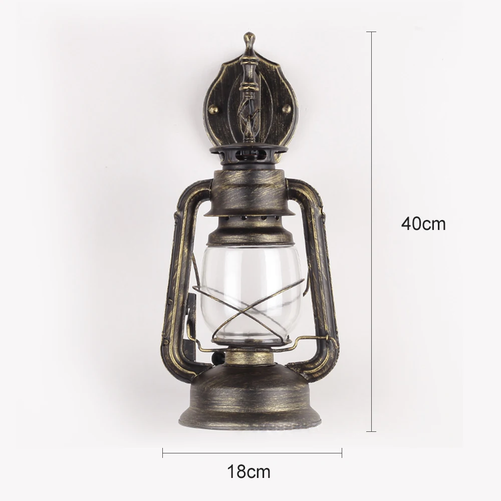 Классический керосиновый настенный ретро светильник E27 портативный для дома