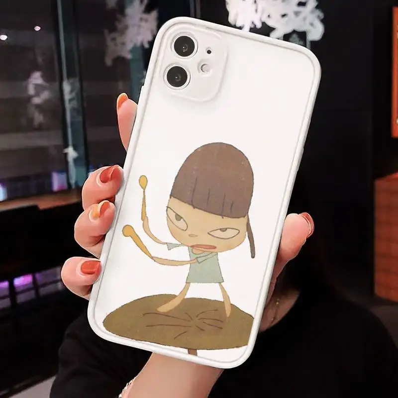 

Yoshitomo Nara art design pattern Phone Cases matte transparent For iphone 7 8 11 12 plus mini x xs xr pro max cover