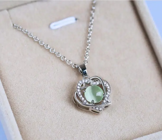 

YTF76 925 Silver necklace For Women Simulated Engagement necklace Accessories