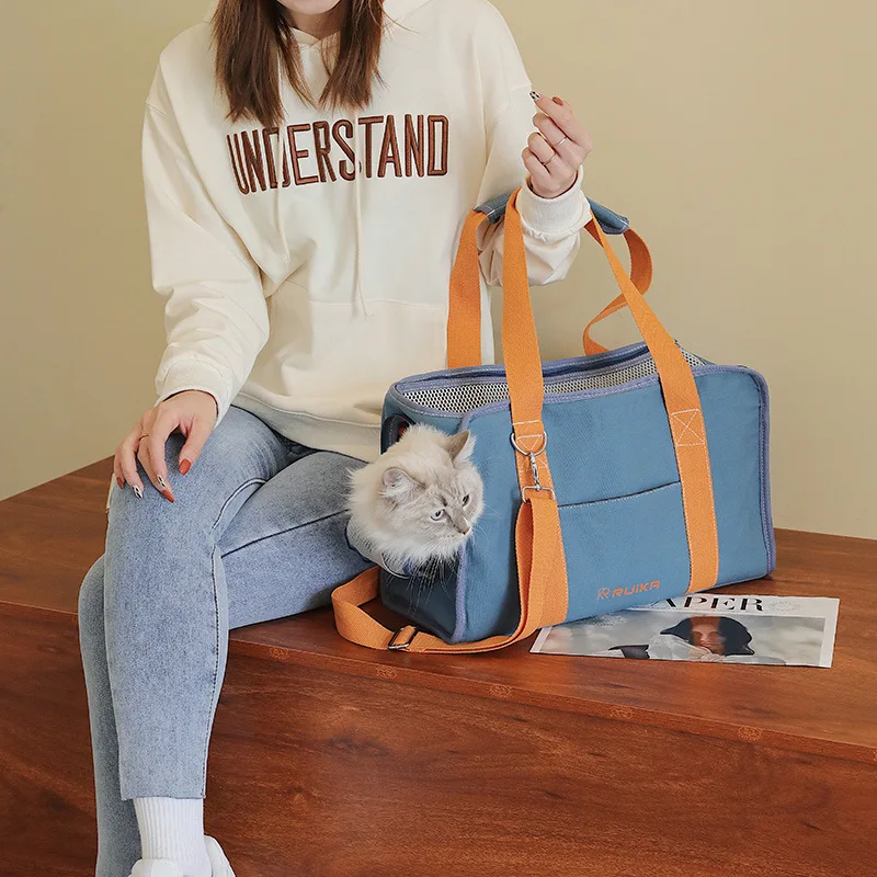 

Pet Outing Bag Through External Folding Cat and Dog Travel Bag Portable Shoulder Bag Cat Backpack Cat Carrier Pet Products