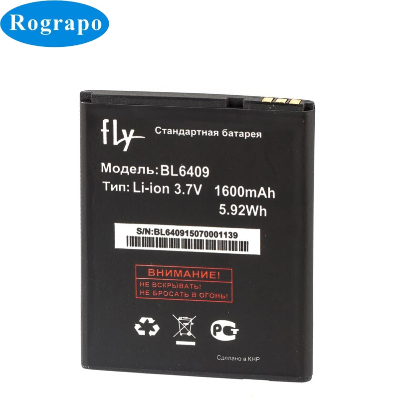 3 7 в 100% новая Замена BL6409 батарея для Fly IQ4406 IQ 4406 BL 6409 Baterij батареи мобильный телефон