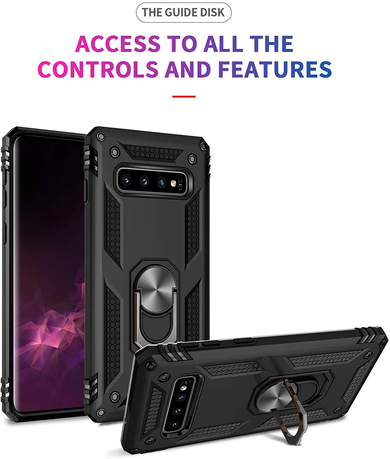 Для samsung Galaxy S10 S9 S8 Note 10 Plus S7 чехол, военный класс 15 футов. Защитный чехол с магнитной подставкой и креплением для автомобиля