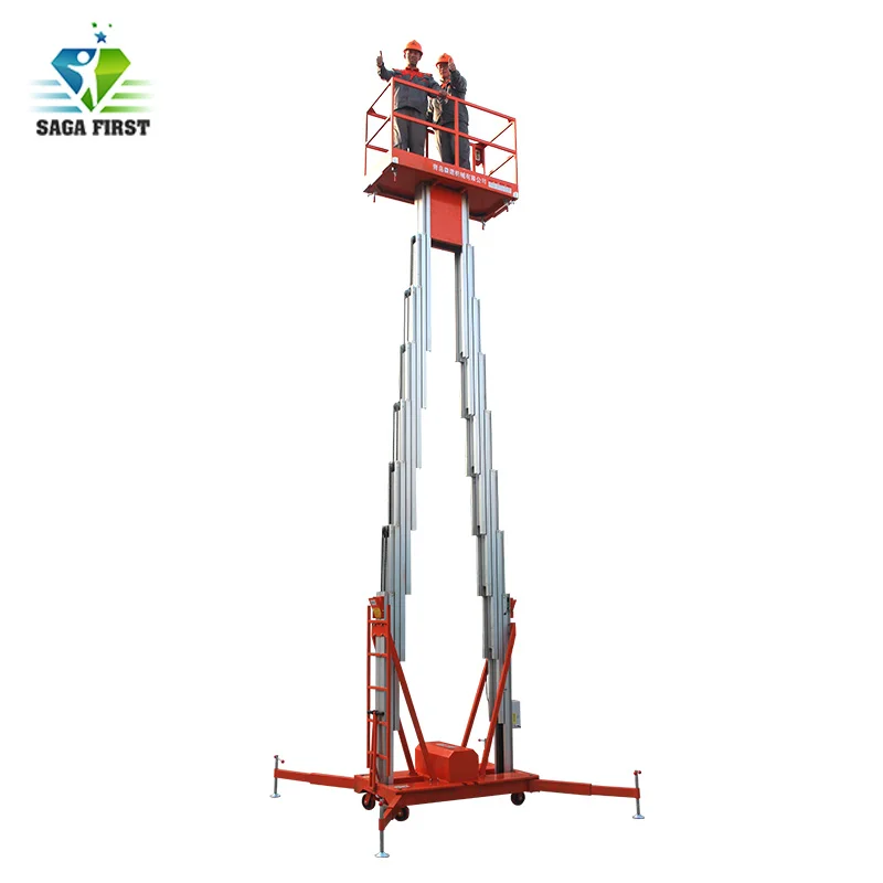 

Double mast aluminium lift platform/aluminium aerial work platform for sale