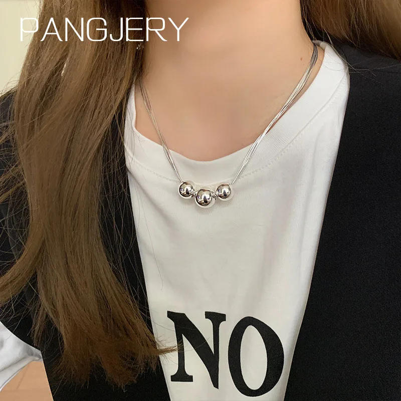 

Женское Ожерелье с круглым шариком, из серебра 925 пробы