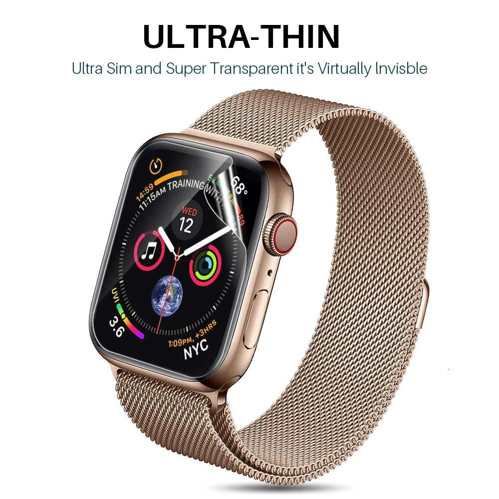 Мягкая защитная пленка из ТПУ для Apple Watch Series 4 5 40 мм 44 полное покрытие 10 шт. HD смарт
