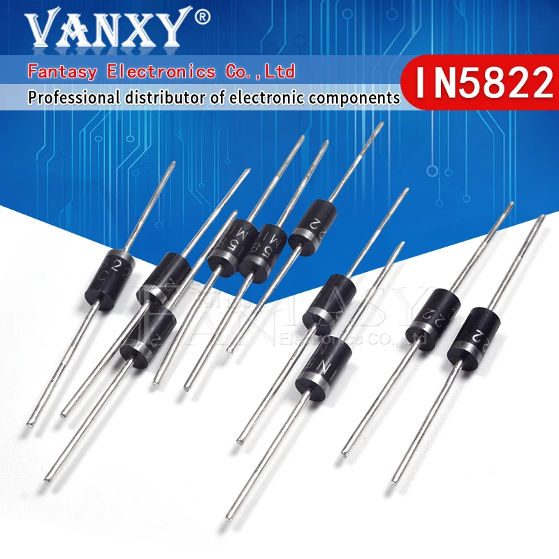Диод Шоттки 1N5822 DO 27 IN5822 3 А 40 в 20 шт.|schottky diode|diode 3aschottky diode 3a |