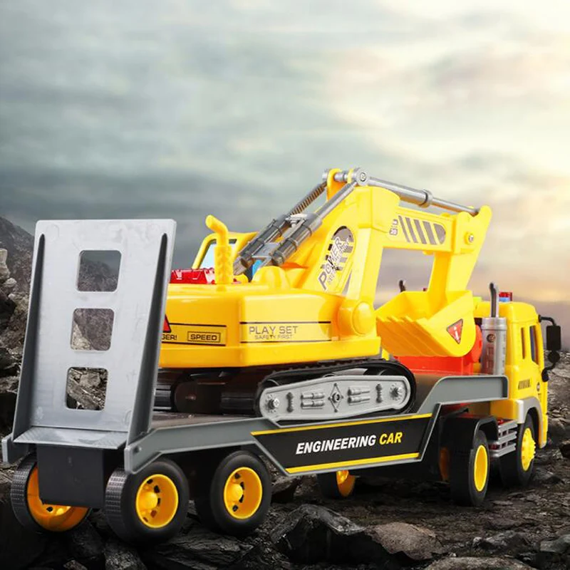 Детская игрушка имитация инерционный грузовик транспортный экскаватор детские