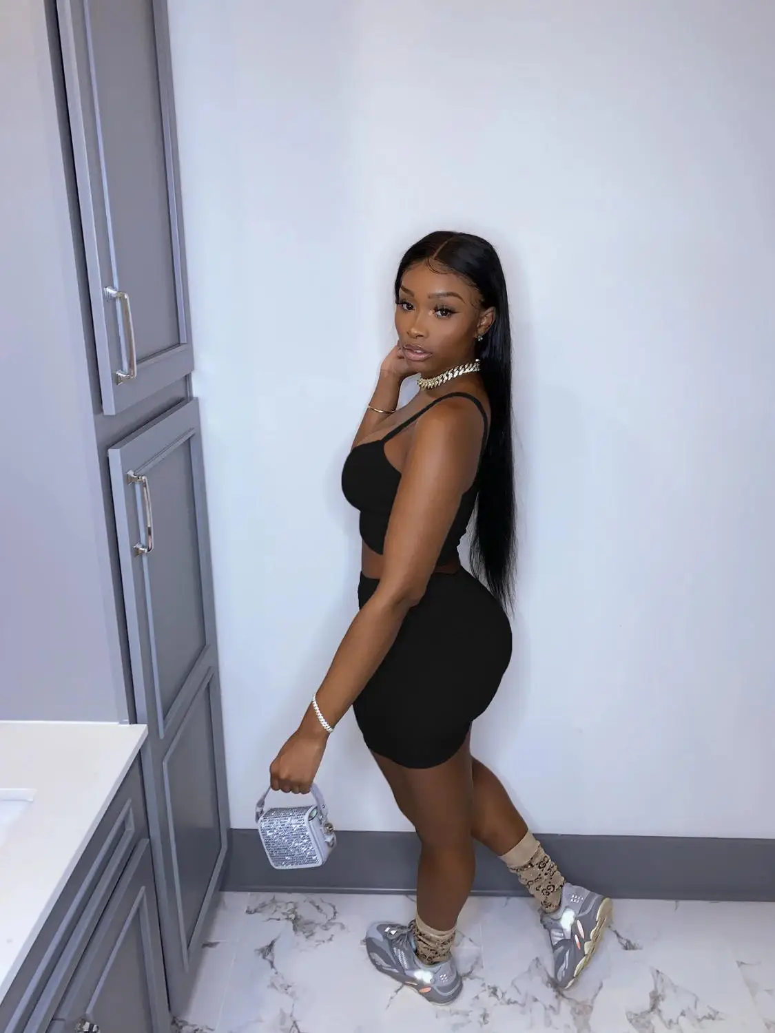 Женская Повседневная Спортивная одежда для бега модный однотонный топик шорты