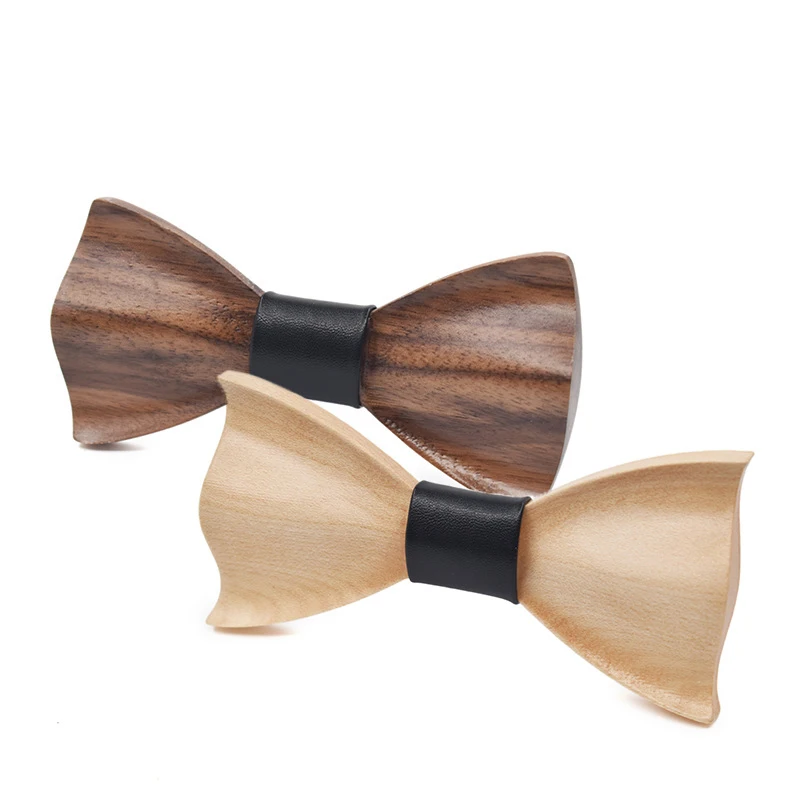 

Novelty Men's Shirt Wooden Bowtie Man Handmade Neckwear Butterfly Wedding Party Gentleman Bowtie Accessories