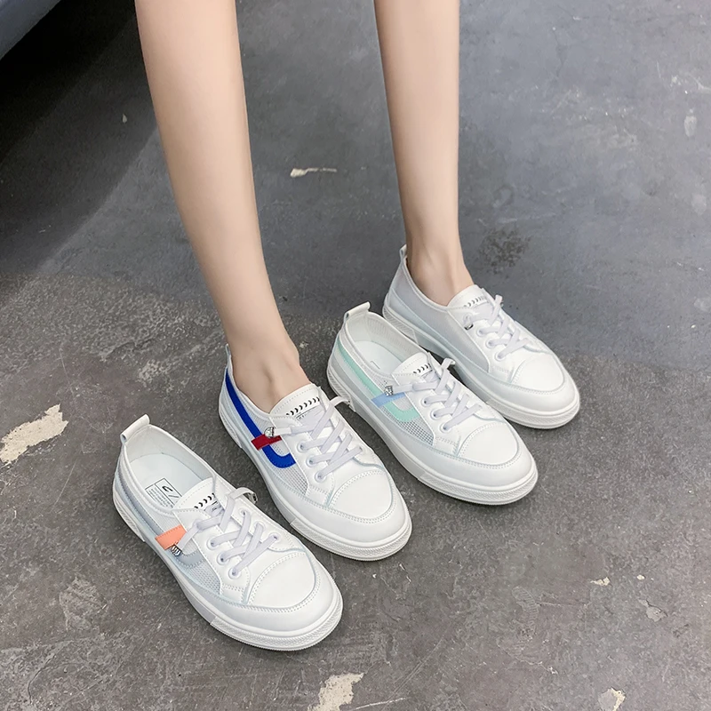 

CRLAYDK Women Loafers Slip on White Walking Sneakers Sport Soft Mesh Summer Breathable Flat Shoes Casual Driving Mocassin Femme