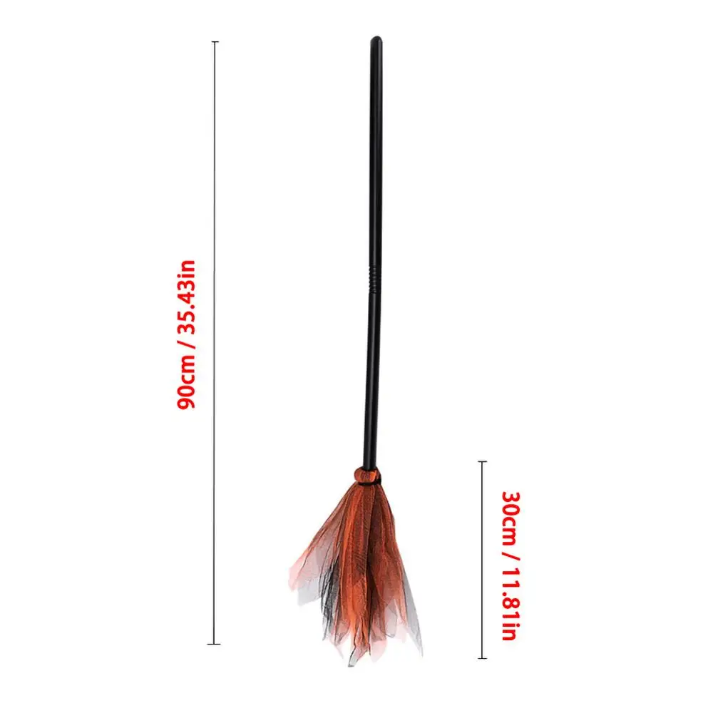 

Discount! Halloween Costumes Children's Performance Props Mesh Witch Broom Cosplay Ghost Festival Costume Party Props Wholesale