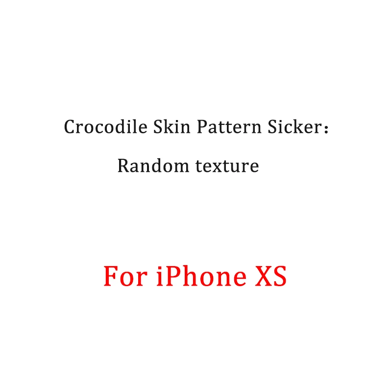 For iPhone XS Наклейка для телефона для iPhone Xs Max Xr X Xs 6 7 8 6S 7/8 Plus Аллигатор Змеиный сотовой камень, алмаз текстура ПВХ скины стикер s - Цвет: For iPhone XS