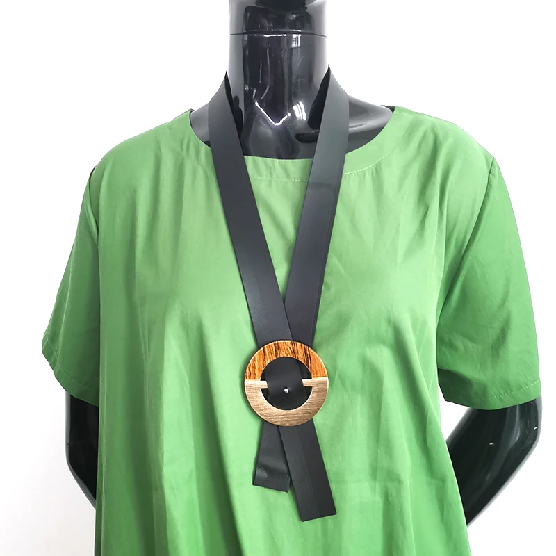 YD & YDBZ 2019 новое черное кожаное ожерелье ошейник ручной работы большая круглая