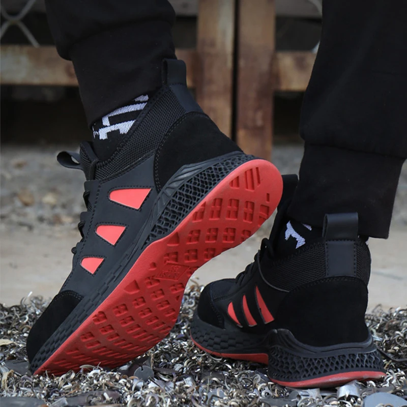 

Work Safety Boot New For Men Anti-Smashing Construction Safety Shoes Steel Toe Cap Work Shoes Indestructible Safety Sneakers
