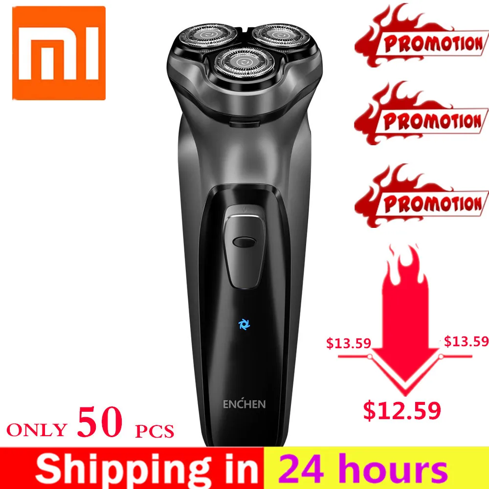 Xiaomi Enchen, 3D электробритва с черным камнем для мужчин, защита от блокировки, моющиеся перезаряжаемые бритвы, перезаряжаемая Гибкая бритва