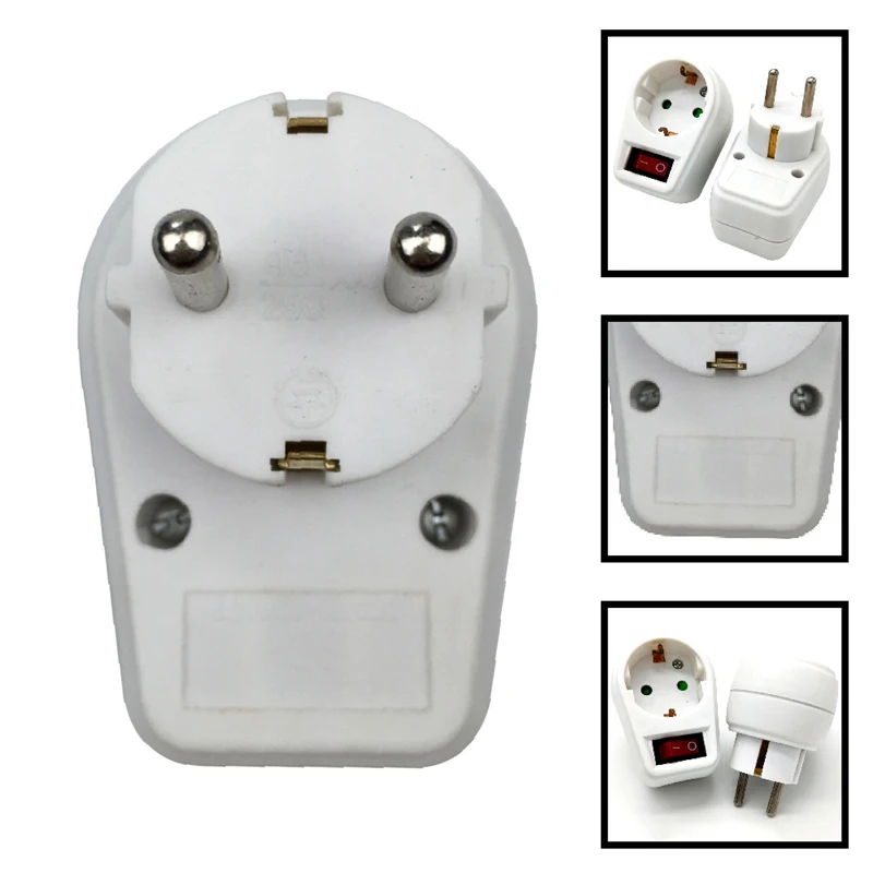 

European Type Conversion Plug 1 TO 1 Way EU Standard Power Adapter Socket 16A Travel Plugs AC 250V PK Banana Plug