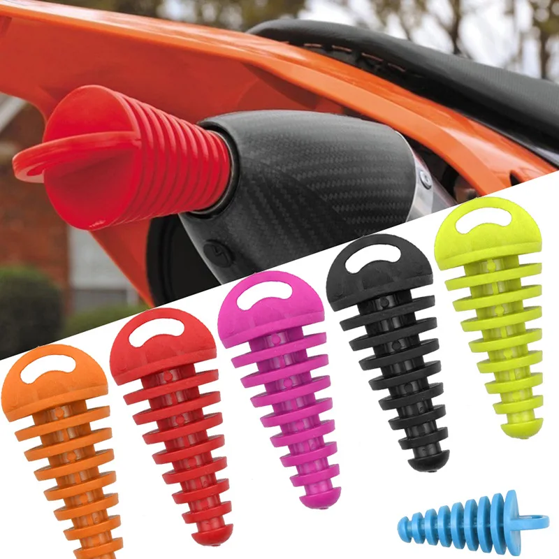 

1PC Motorcycle Wash Plug Exhaust Pipe Motocross Tailpipe Air-bleeder Plug Exhaust Silencer Muffler Wash Plug Pipe Protector