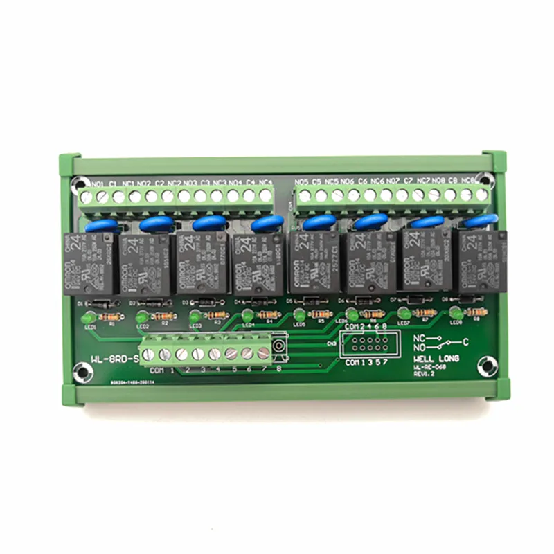 

Длинное крепление на DIN-рейку, 8 каналов, флейта 24 В постоянного тока, тип NPN 24 В, модуль интерфейса реле мощности.