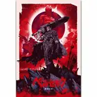 Berserk Gatzu меч для борьбы с кровью Японский Аниме Комикс шелковая ткань настенный художественный плакат декоративная наклейка яркая