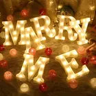 Световой номерной знак лампа буквы алфавита светодиодный светильник s украшения Батарея ночной Светильник вечерние спальня на свадьбу, день рождения, Рождество, Декор