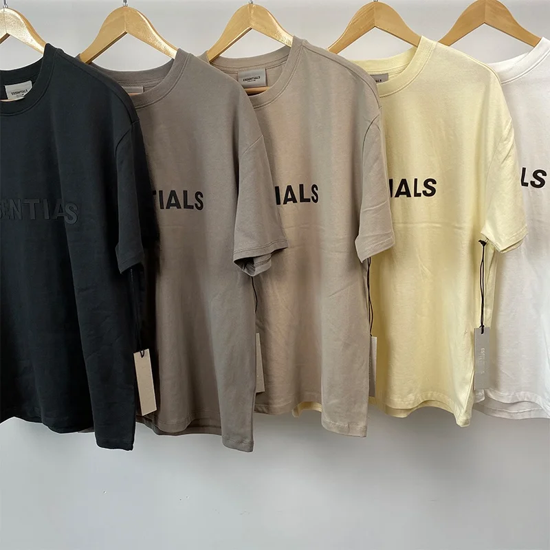 

2020 new short long sleeve Tshirt 100% 1:1 essentials T-shirt kanye west shirt jerry lorenzo loose ovesized short sleeve Tee