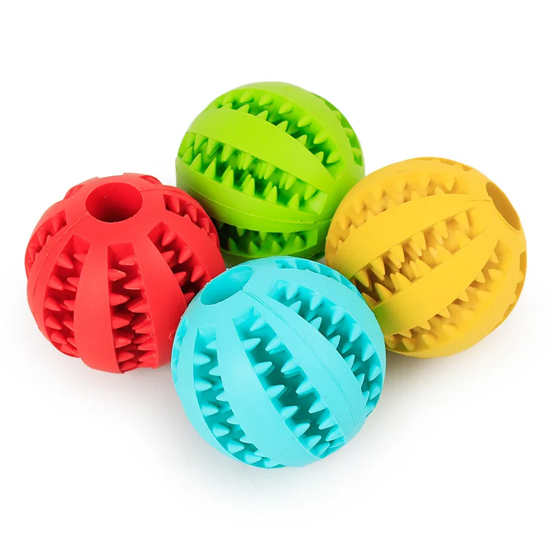 

Soft Pet Dog Toys Toy Funny Interactive Elasticity Ball Dog Chew Toy For Dog Tooth Clean Ball Food Extra-tough Rubber Ball Dog