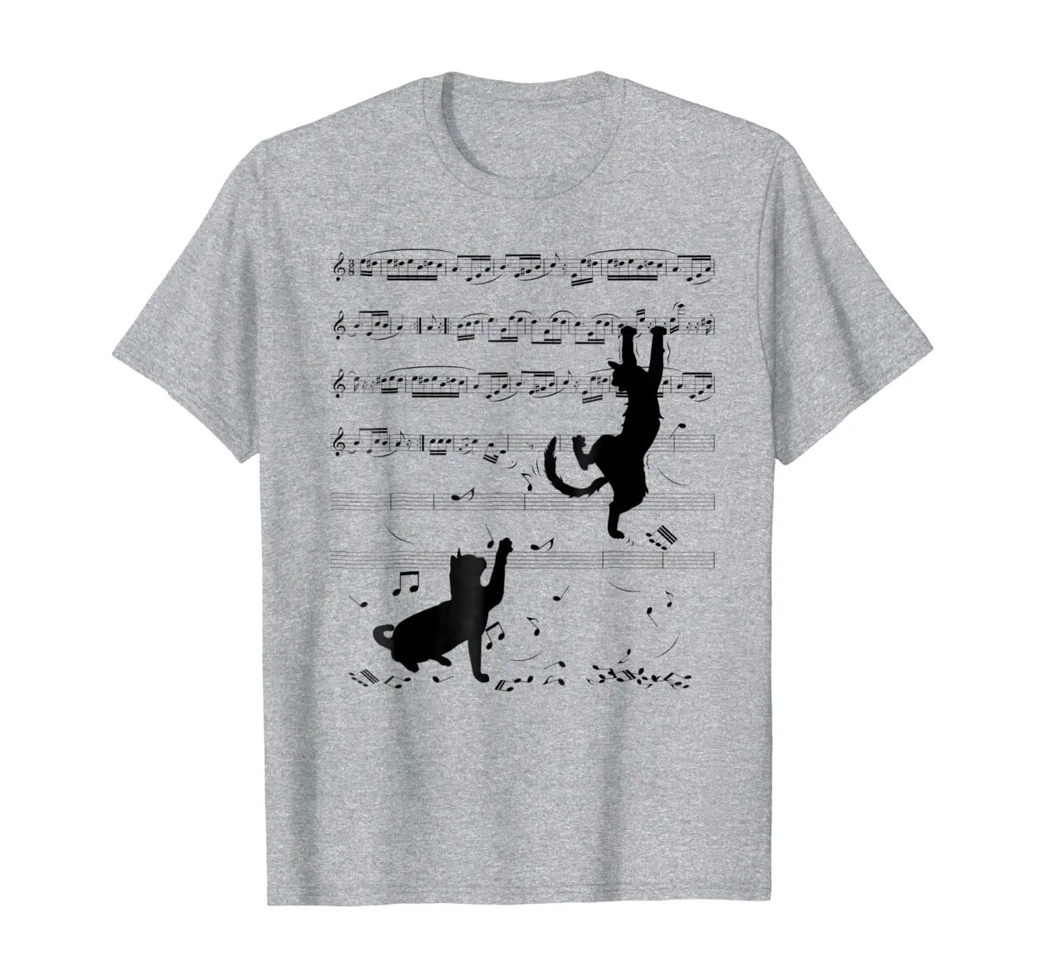 

Футболка с забавными кошками, играющими с музыкой