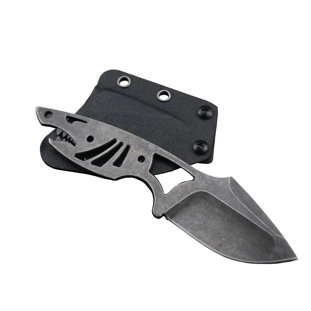 Карманный нож MASALONG Kni182 Black Shark EDC маленький прямой с высокой твердостью для