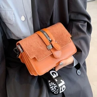 2021 new mini handbag women fashion matte leather messenger bag purse simple style crossbody bags female wide strap shoulder bag
