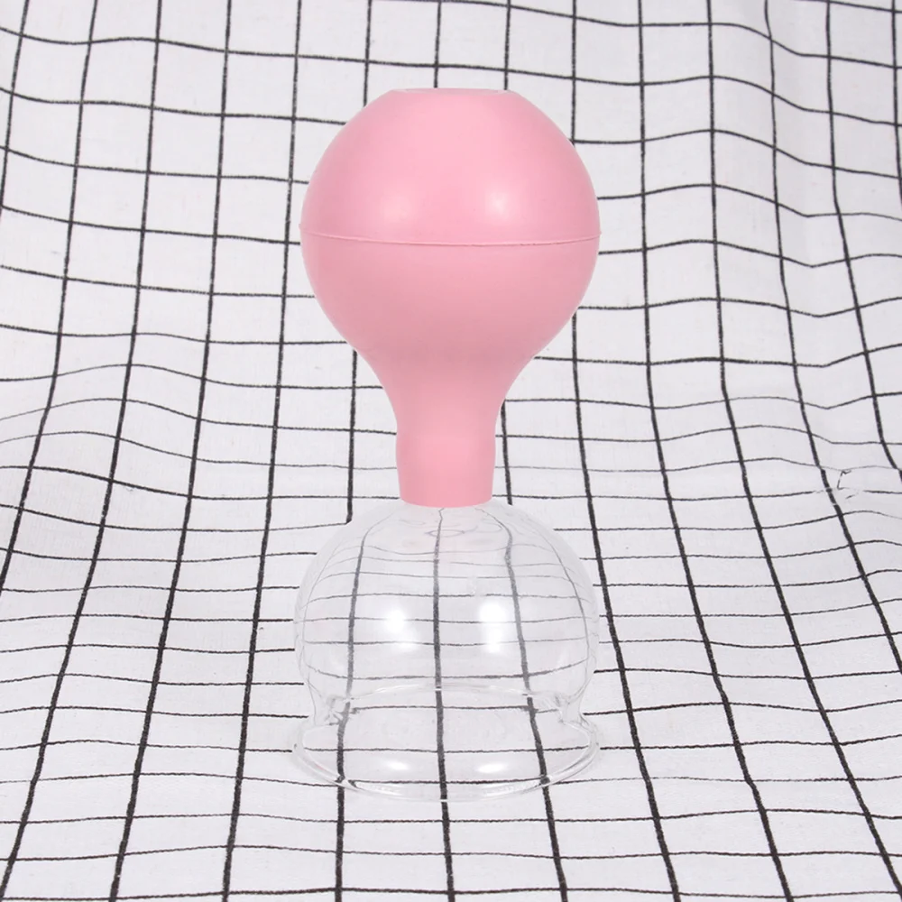 

5 SET Body Rubber and Glass Vacuum Cupping Cups Chinese Body Cupping Home Health Care )