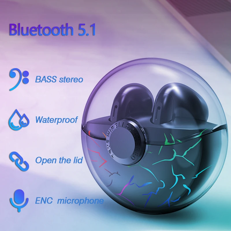 

2022 New TWS Wireless Headphones Blutooth 5.1 Earphone Fashionable Headset Bass Stereo Crackle Earbuds Sports In-ear For Xiaomi
