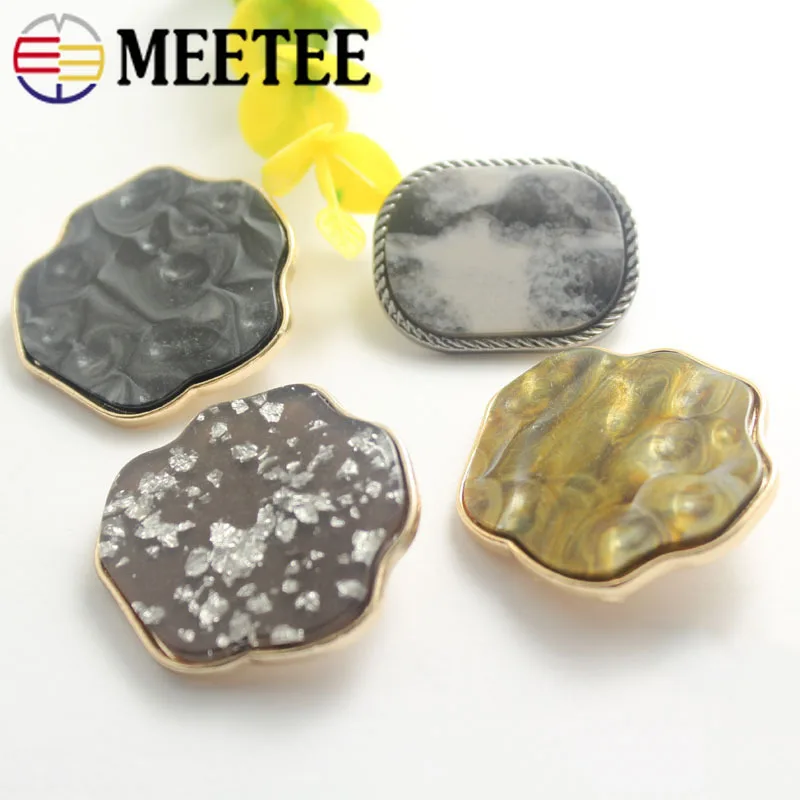 5 шт. Meetee Модные металлические пуговицы Для женщин костюм куртка декоративные Botones "сделай сам" с пришитыми хвостовик пуговицы, аксессуары для шитья CN131