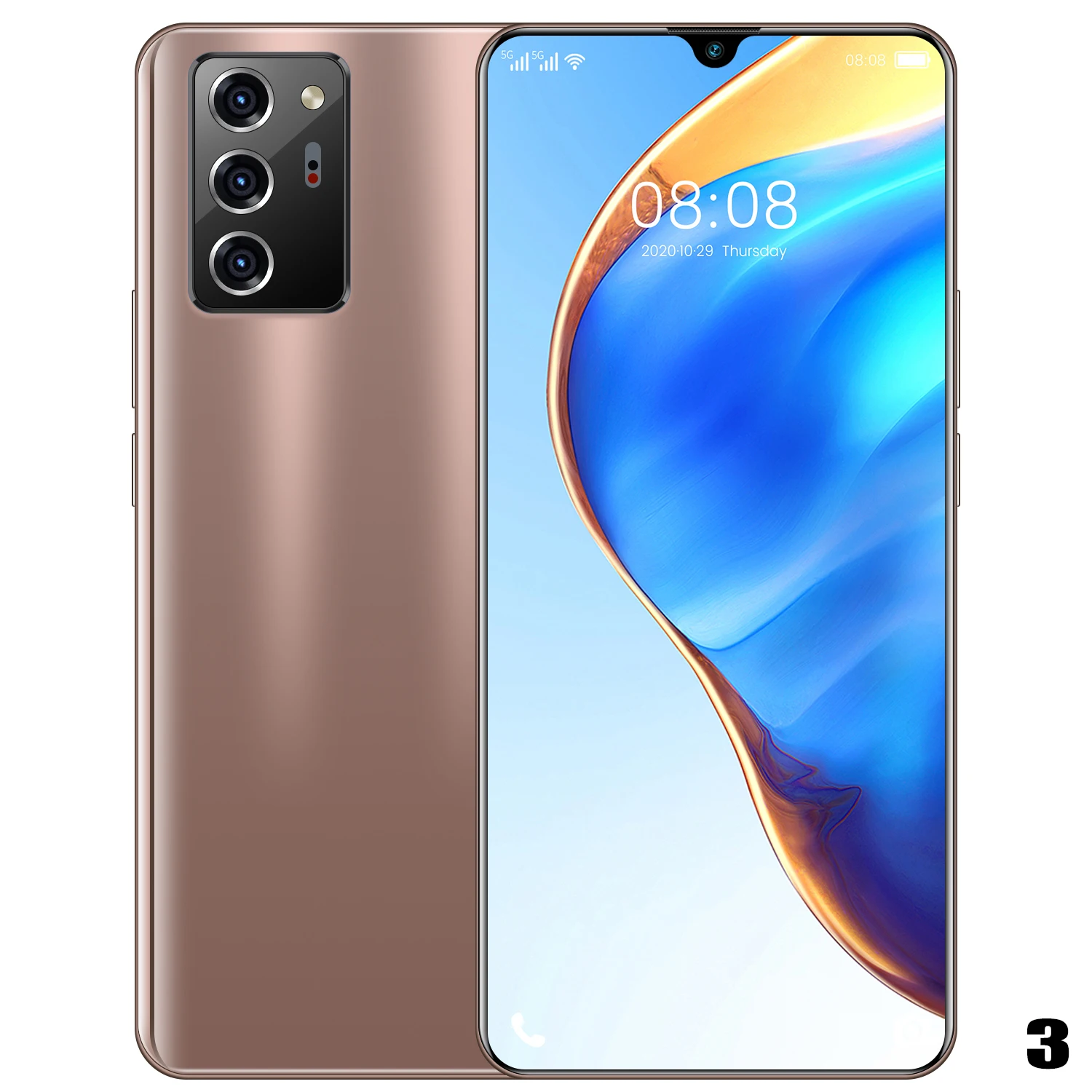 

60 Pro Smartphone 7.1Inch Full Screen 8 Core CPU 5600mAh 1ocore 512GB 5G Intelligent wake-up, face recognition,