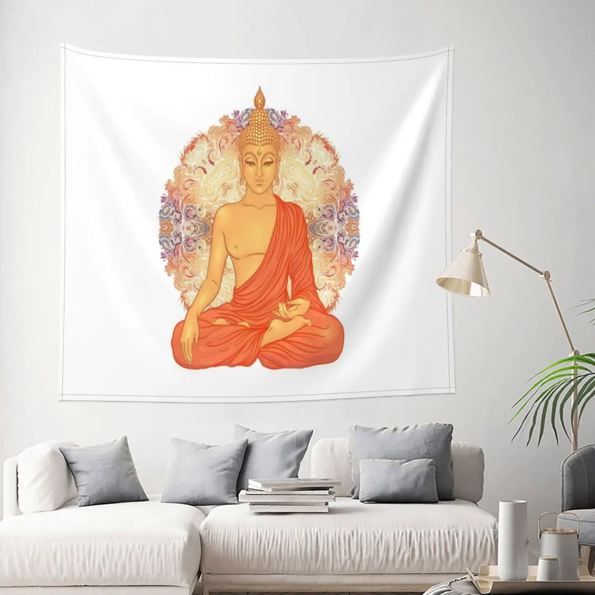

Golden Buddha Mandala Tapestry Sun Moon Art Vintage Decoration Wall Room Home Decor Hanging Bedroom Kawaii Aesthetic Fashion