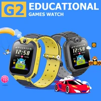 2021 new children smart game watches puzzle game play music camera calculator support sd sim card phone call kids smart clock g2