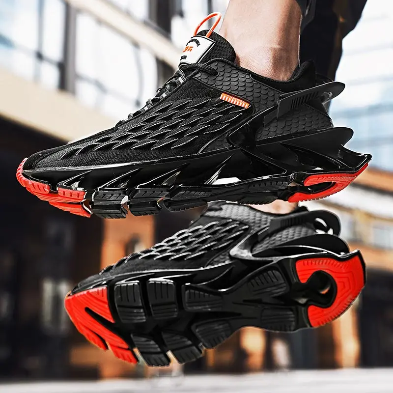 

Outdoor Non Slip Sneakers for Running Husband Sport Shoes Men Sports Shoes for Boys Black Red Trainers 2021 Brand Flats GMB-1162