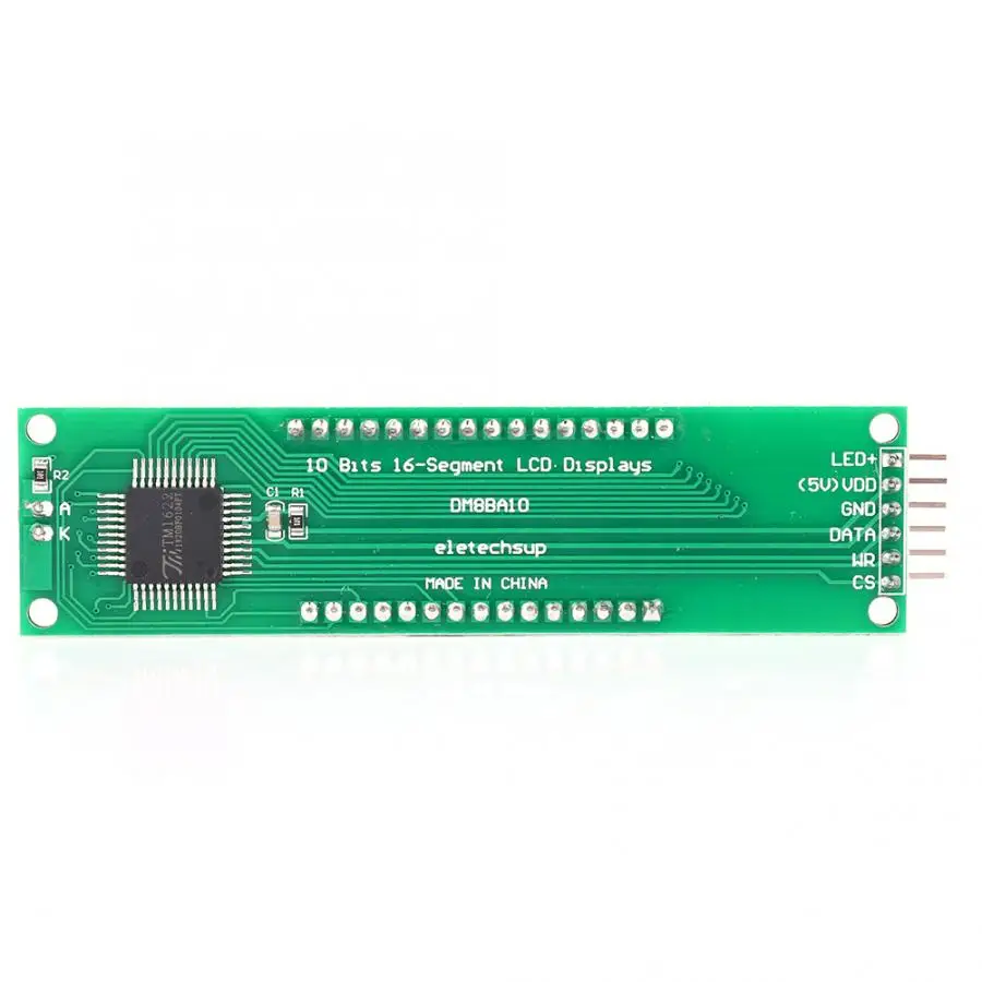 DM8BA10 10-битная 16 сегментный ЖК-дисплей светодиодный дисплей модуль DC 5V TM1622 чип TM1622 совместим с HT1622