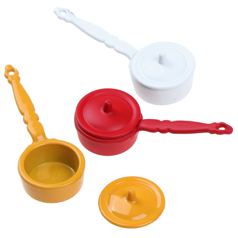 1/12 Масштаб Кукольный домик миниатюрные металлические сковородки для