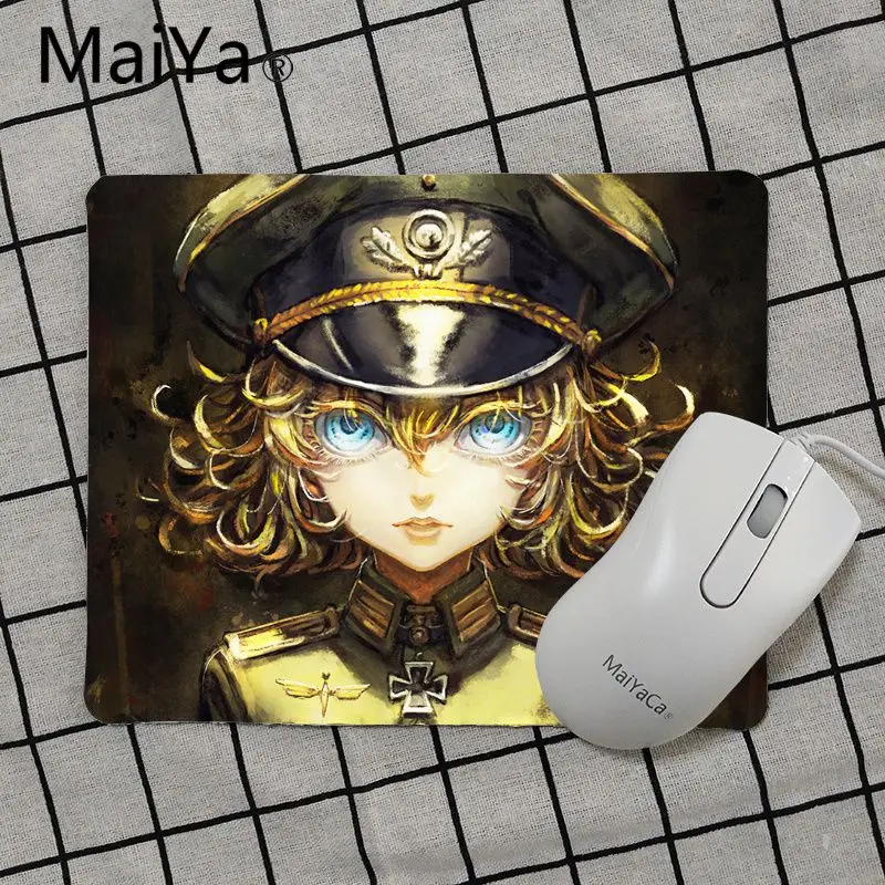 No Lock Edge25x29cm Maiya высокое качество Tanya Degurechaff Youjo Senki аниме ноутбук игровой мыши коврик для мыши Лидер продаж подставка под руку мышь - Цвет: No Lock Edge25x29cm