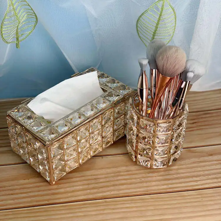 Домашняя коробка для хранения хрустального стеклоткань Европейский бумажный