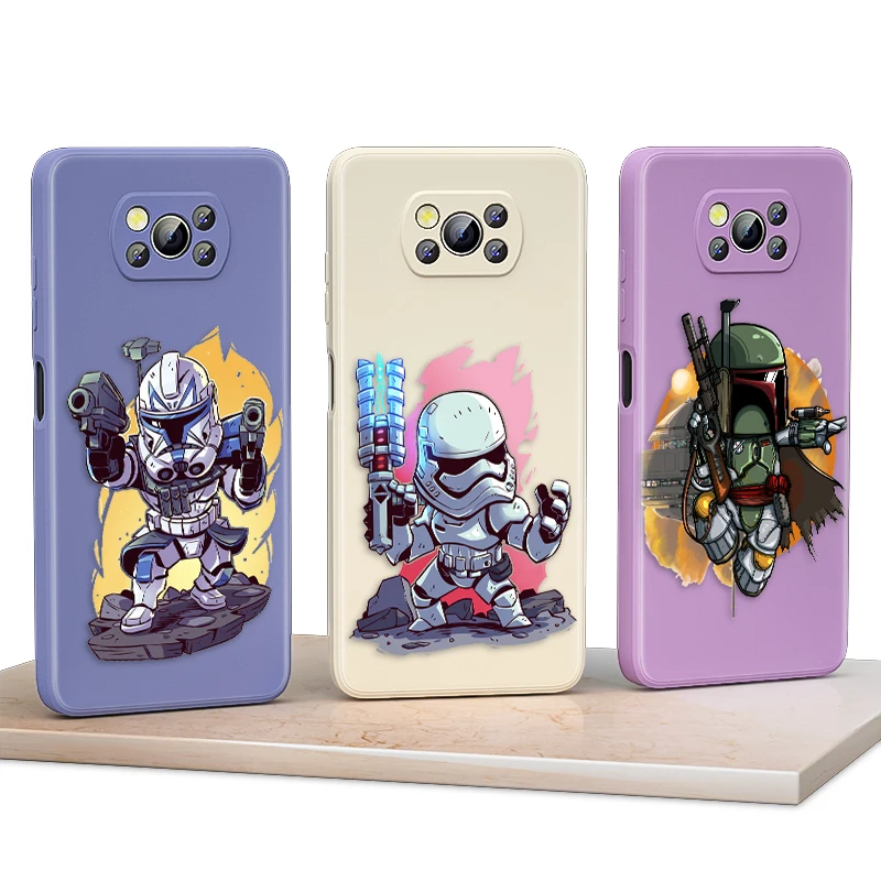 

tar Wars Robot R2D2 For Xiaomi POCO F3 11T Mix4 10S X2 10 M2 M3 Lite F3 Pro 5G Liquid Silicone Soft Cover Phone Case