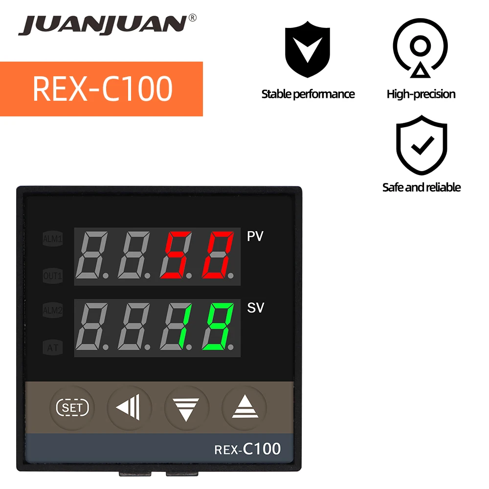 

REX-C100 Temperature Controller Thermostat PID 0 to 400 °c K Digital Controller Thermocouple REX-C100FK02-V*AN SSR output 30% of