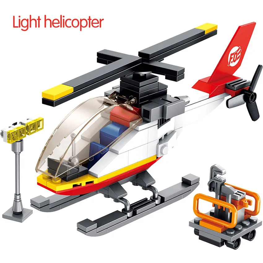 City Airport Series Building block set creator cargo plane light helicopter rescue aircraft educational Brick Toys for children | Игрушки и