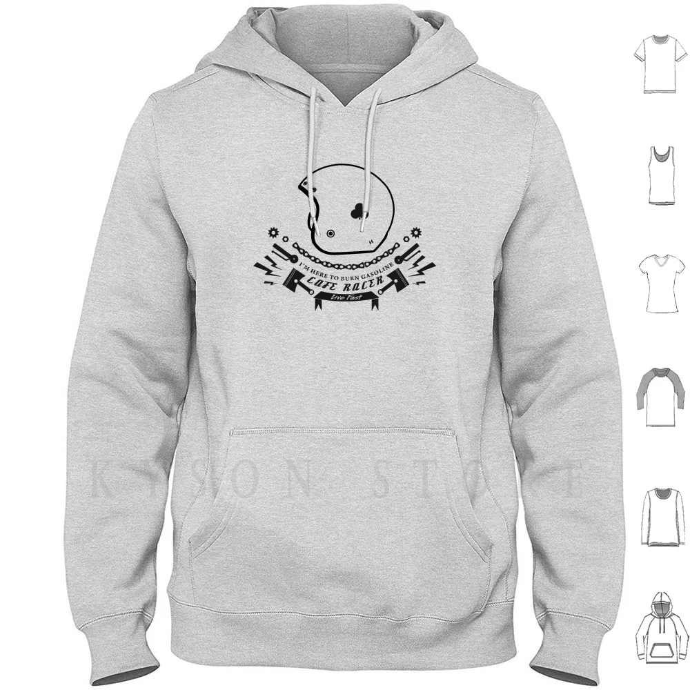 Стикер Ace Cafe Racer толстовки с длинным рукавом мотоциклетный хот стержень Ретро Whell