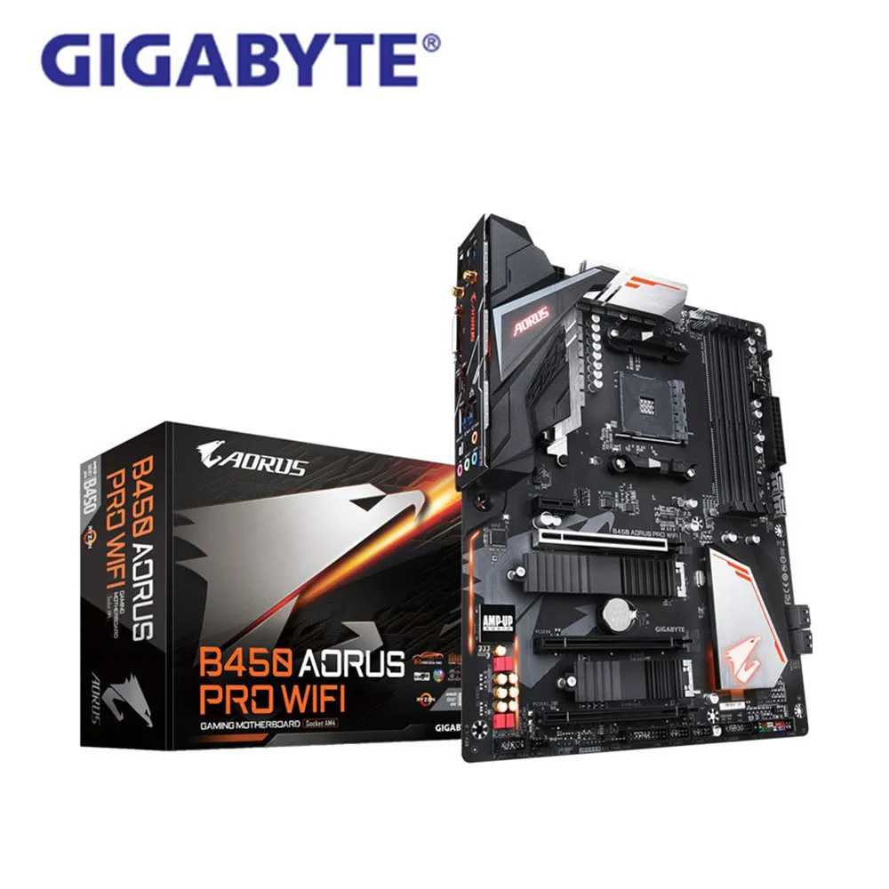 Для GIGABYTE B450 AORUS PRO WIFI системная плата AMD AM4 64GB DVI + HDMI|Материнские платы| |
