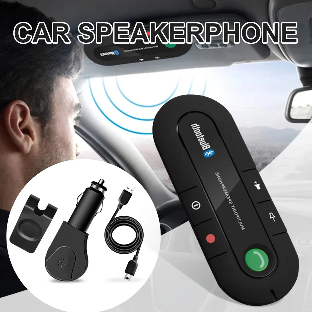 

Multipoint Speakerphone 4.1+EDR Wireless Bluetooth-compatible Handsfree Car Kit MP3 Music Player For IPhone Android